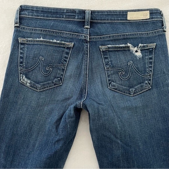 Ag Adriano Goldschmied Y2K Stevie Ankle Slim Straight Distressed Jeans Size 27 - Picture 7 of 10
